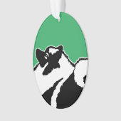 Keeshond Graphics - Cute Original Dog Art Ornament (voorkant)