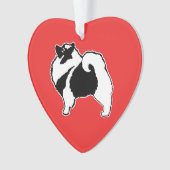 Keeshond Graphics - Cute Original Dog Art Ornament (voorkant)