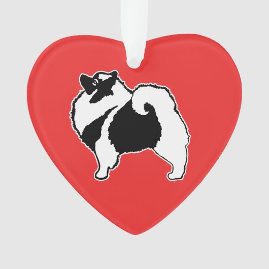 Keeshond Graphics - Cute Original Dog Art Ornament (voorkant)