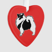 Keeshond Graphics - Cute Original Dog Art Ornament (voorkant)