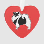 Keeshond Graphics - Cute Original Dog Art Ornament (achterkant)