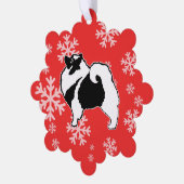 Keeshond Graphics - Cute Original Dog Art Ornament Kaart (Links)