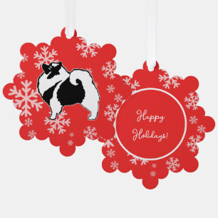 Keeshond Graphics - Cute Original Dog Art Ornament Kaart