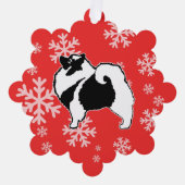 Keeshond Graphics - Cute Original Dog Art Ornament Kaart (Voorkant)