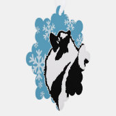 Keeshond Graphics - Cute Original Dog Art Ornament Kaart (Rechts)