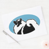 Keeshond Graphics - Cute Original Dog Art Ovale Sticker (Envelop)