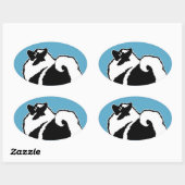 Keeshond Graphics - Cute Original Dog Art Ovale Sticker (Vel)