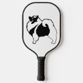 Keeshond Graphics - Cute Original Dog Art Pickleball Paddle (Achterkant)