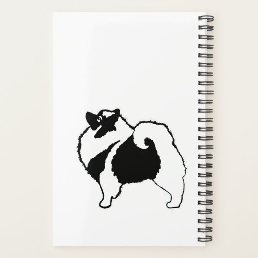 Keeshond Graphics - Cute Original Dog Art Planner (Achterkant)