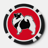 Keeshond Graphics - Cute Original Dog Art Poker Chips (Achterkant)