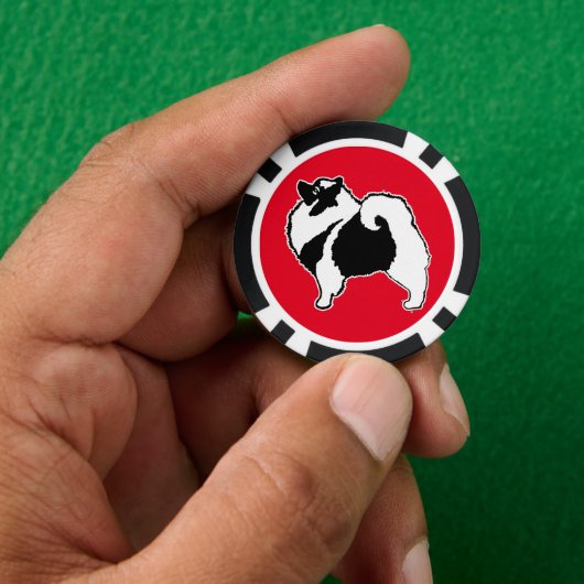 Keeshond Graphics - Cute Original Dog Art Poker Chips (Hand)