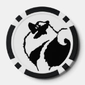 Keeshond Graphics - Cute Original Dog Art Poker Chips (Achterkant)