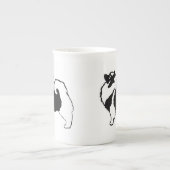 Keeshond Graphics - Cute Original Dog Art Porselein Kop (Voorkant)
