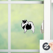 Keeshond Graphics - Cute Original Dog Art Raamsticker (Huis)