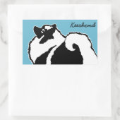 Keeshond Graphics - Cute Original Dog Art Rechthoekige Sticker (Tas)