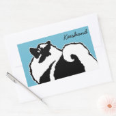 Keeshond Graphics - Cute Original Dog Art Rechthoekige Sticker (Envelop)