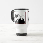 Keeshond Graphics - Cute Original Dog Art Reisbeker (Voorkant links)