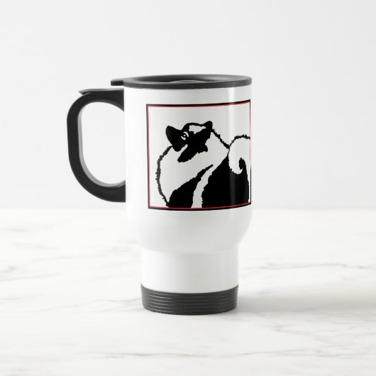 Keeshond Graphics - Cute Original Dog Art Reisbeker (Links)