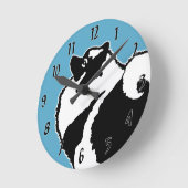 Keeshond Graphics - Cute Original Dog Art Ronde Klok (Hoek)