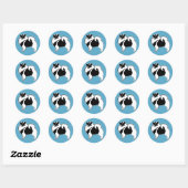 Keeshond Graphics - Cute Original Dog Art Ronde Sticker (Vel)
