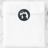 Keeshond Graphics - Cute Original Dog Art Ronde Sticker (Tas)