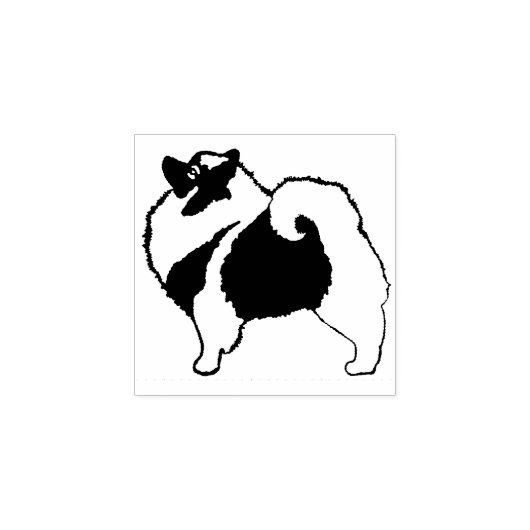 Keeshond Graphics - Cute Original Dog Art Rubberstempel (Afrduk)
