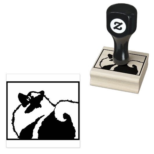 Keeshond Graphics - Cute Original Dog Art Rubberstempel (Gestempeld)
