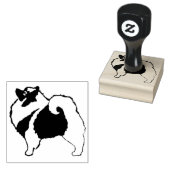 Keeshond Graphics - Cute Original Dog Art Rubberstempel (Gestempeld)