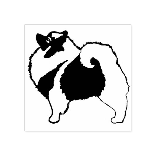 Keeshond Graphics - Cute Original Dog Art Rubberstempel (Afrduk)