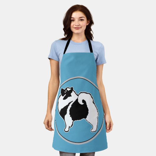 Keeshond Graphics - Cute Original Dog Art Schort (Gedragen)