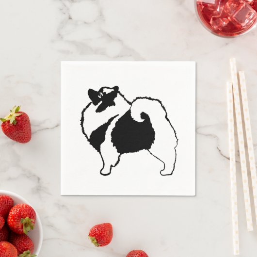 Keeshond Graphics - Cute Original Dog Art Servet (Insitu)