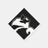 Keeshond Graphics - Cute Original Dog Art Servet (Hoek)