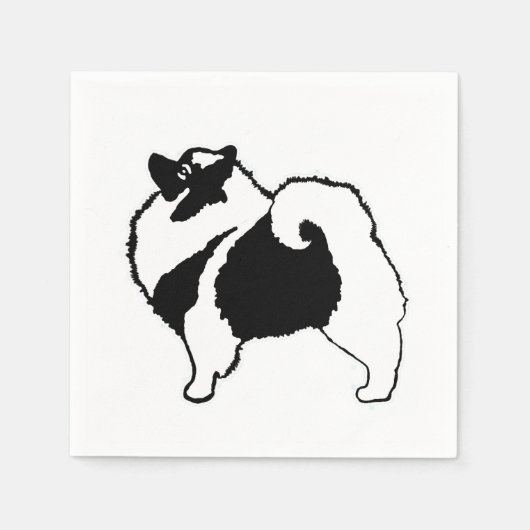 Keeshond Graphics - Cute Original Dog Art Servet (Voorkant)