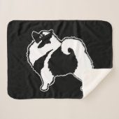 Keeshond Graphics - Cute Original Dog Art Sherpa Deken (Voorkant (horizontaal))