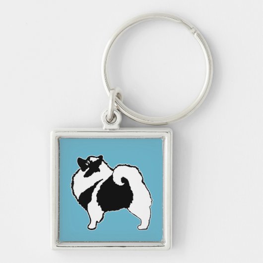 Keeshond Graphics - Cute Original Dog Art Sleutelhanger (Voorkant)