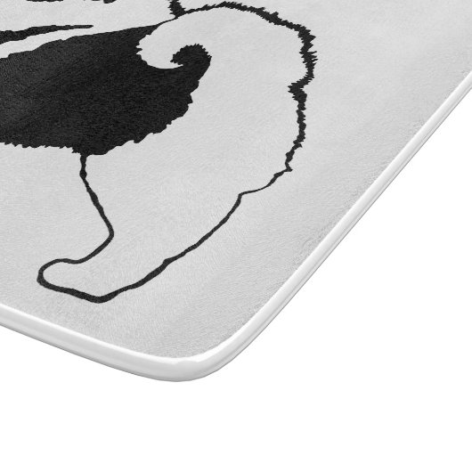 Keeshond Graphics - Cute Original Dog Art Snijplank (Hoek)