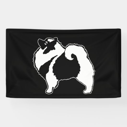 Keeshond Graphics - Cute Original Dog Art Spandoek (Horizontaal)