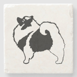 Keeshond Graphics - Cute Original Dog Art Stenen Onderzetter