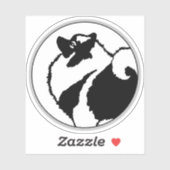 Keeshond Graphics - Cute Original Dog Art Sticker (Vel)