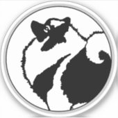 Keeshond Graphics - Cute Original Dog Art Sticker (Voorkant)
