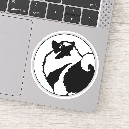 Keeshond Graphics - Cute Original Dog Art Sticker (Detail)