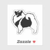 Keeshond Graphics - Cute Original Dog Art Sticker (Vel)