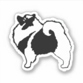 Keeshond Graphics - Cute Original Dog Art Sticker (Voorkant)