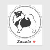 Keeshond Graphics - Cute Original Dog Art Sticker (Vel)