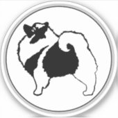 Keeshond Graphics - Cute Original Dog Art Sticker (Voorkant)
