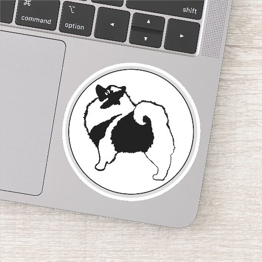 Keeshond Graphics - Cute Original Dog Art Sticker (Detail)