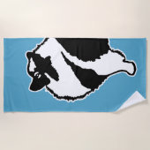 Keeshond Graphics - Cute Original Dog Art Strandlaken (Voorkant)