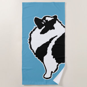 Keeshond Graphics - Cute Original Dog Art Strandlaken