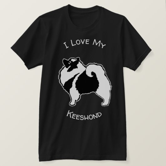 Keeshond Graphics - Cute Original Dog Art T-shirt (Design voorkant)