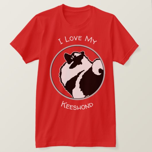 Keeshond Graphics - Cute Original Dog Art T-shirt (Design voorkant)